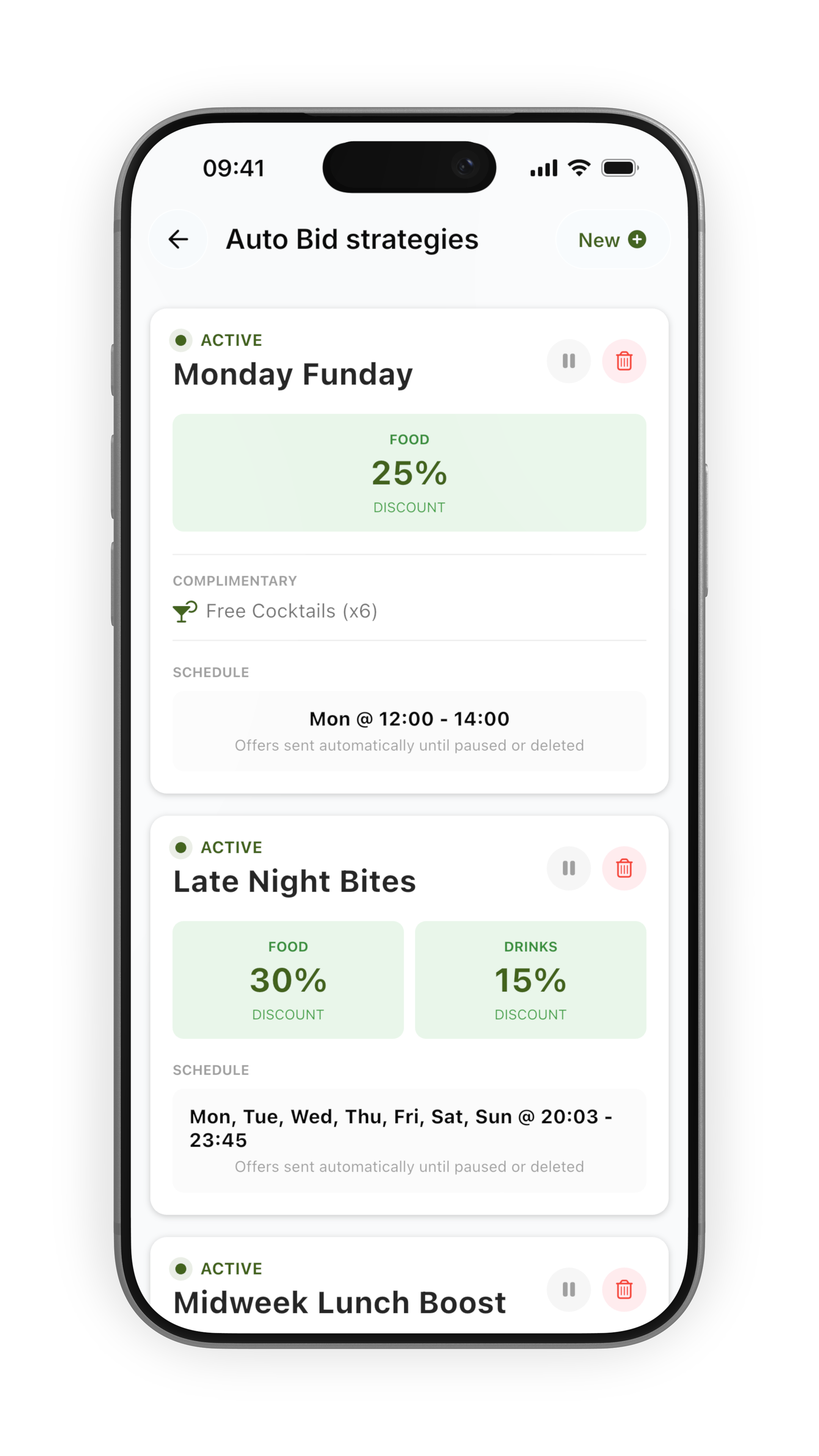 Booko merchant auto-bid strategy screen